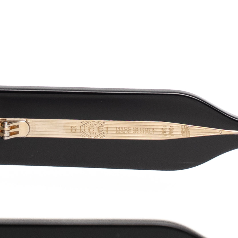 Gucci Black Rectangle Acetate Sunglasses