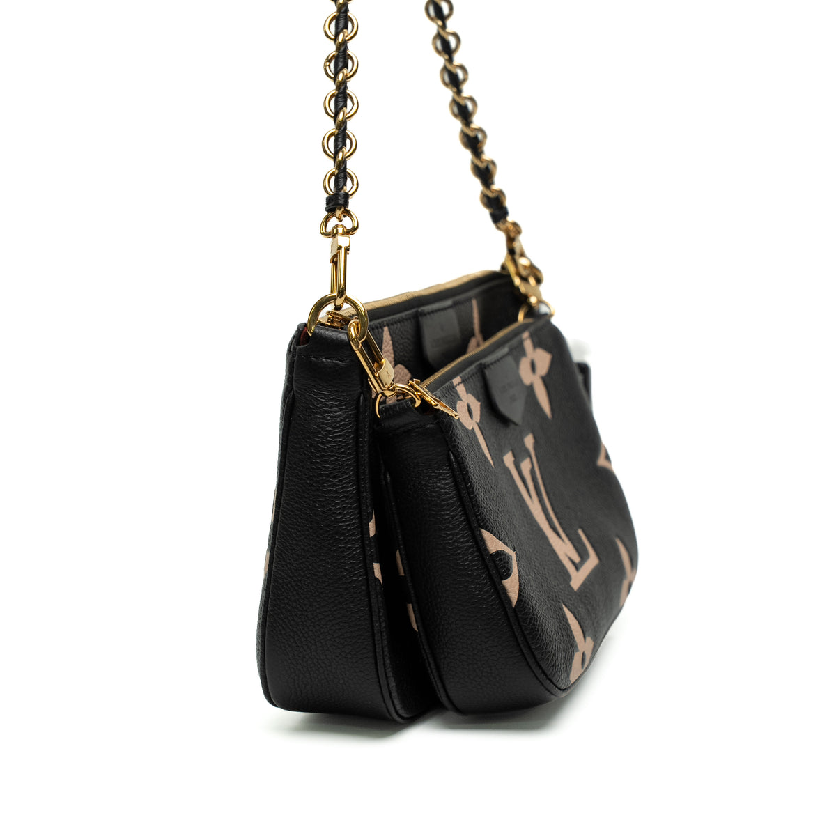 Louis Vuitton Multi Pochette Black Monogram Empreinte Bag