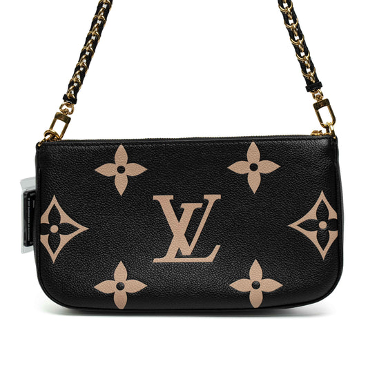 Louis Vuitton Multi Pochette Black Monogram Empreinte Bag