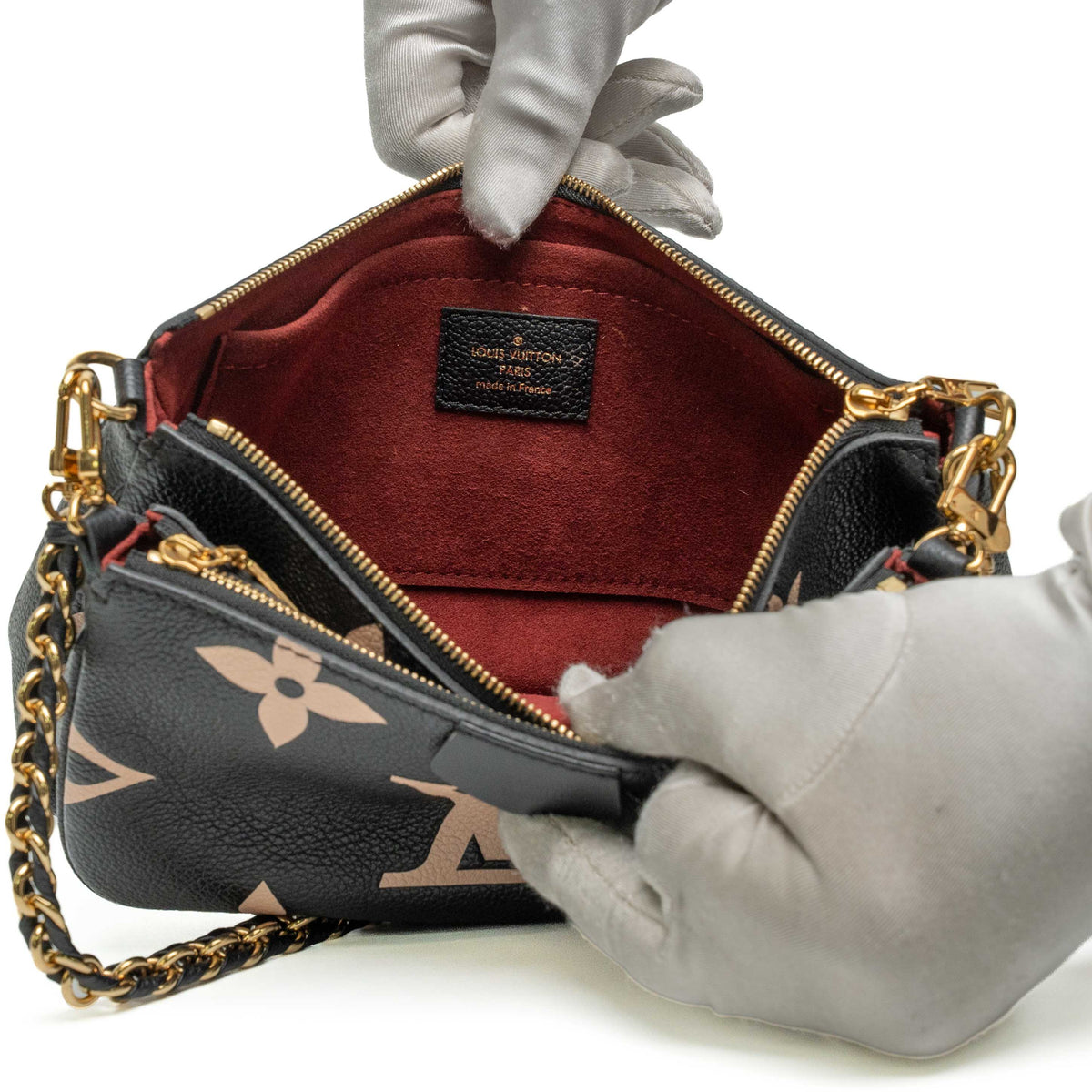 Louis Vuitton Multi Pochette Black Monogram Empreinte Bag