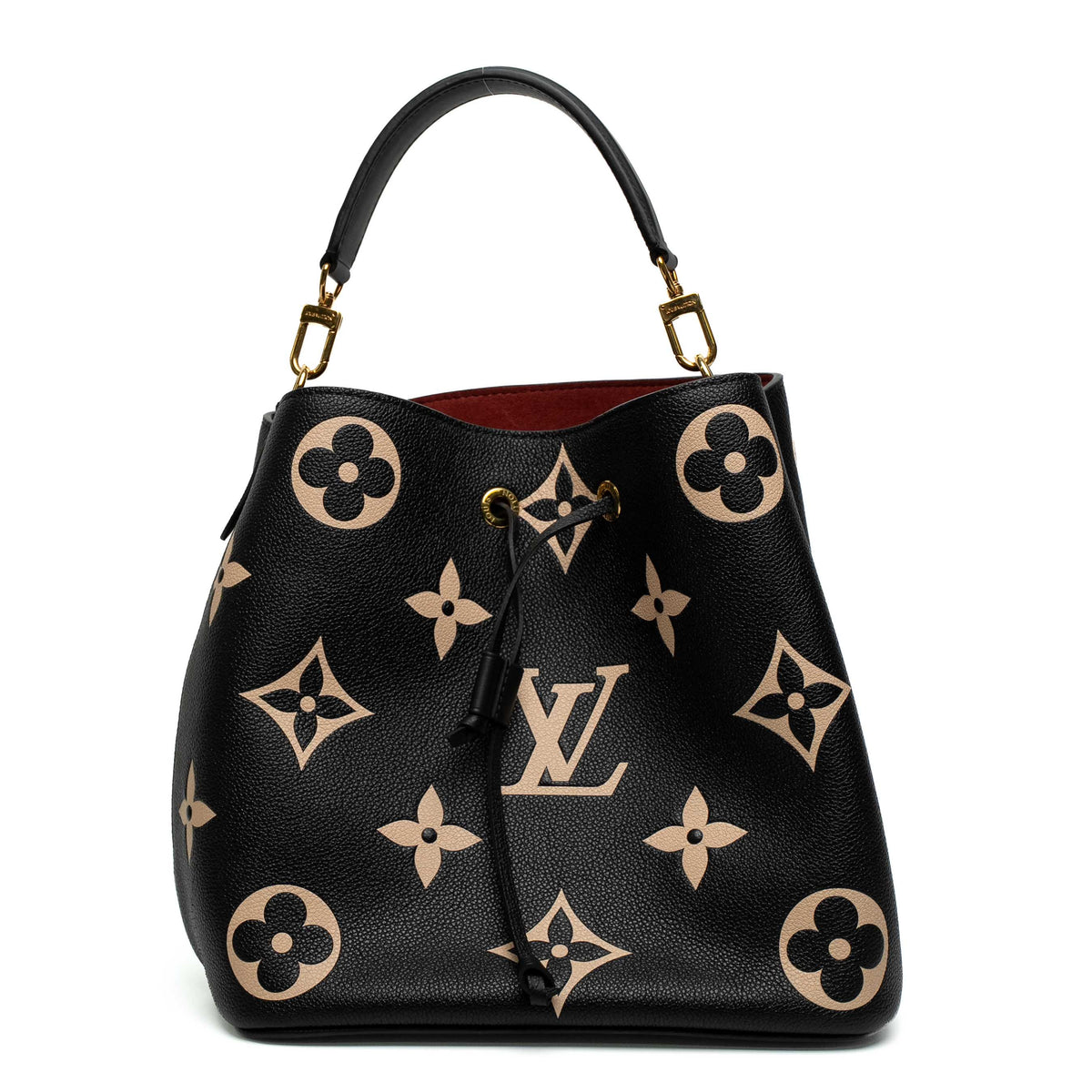 Louis Vuitton NeoNoe MM Black Monogram Empreinte Bag
