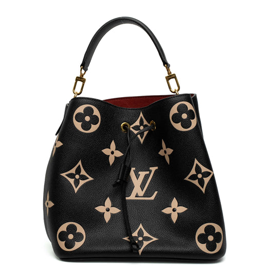 Louis Vuitton NeoNoe MM Black Monogram Empreinte Bag