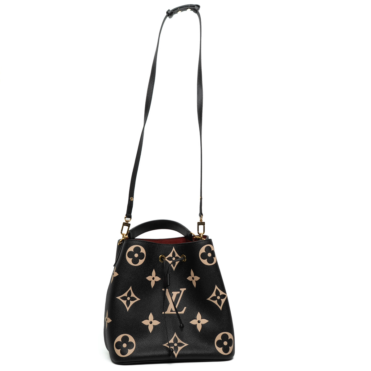 Louis Vuitton NeoNoe MM Black Monogram Empreinte Bag