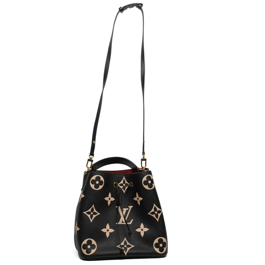 Louis Vuitton NeoNoe MM Black Monogram Empreinte Bag