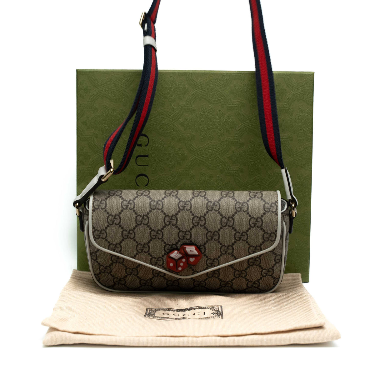 Gucci GG Supreme Dice Canvas Shoulder Bag