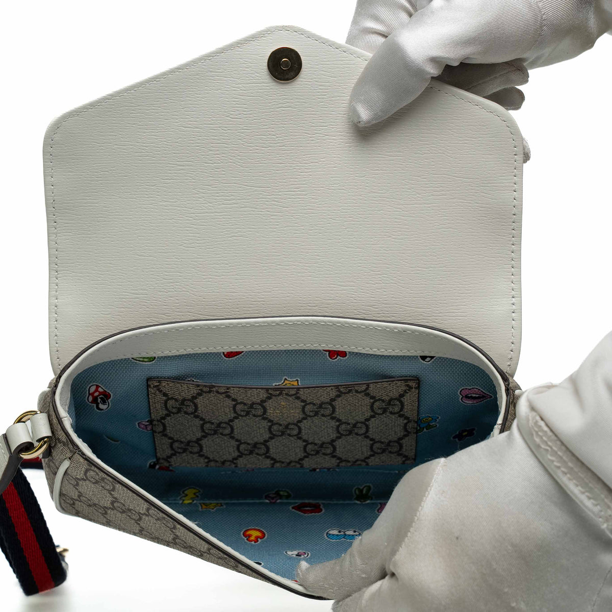 Gucci GG Supreme Dice Canvas Shoulder Bag