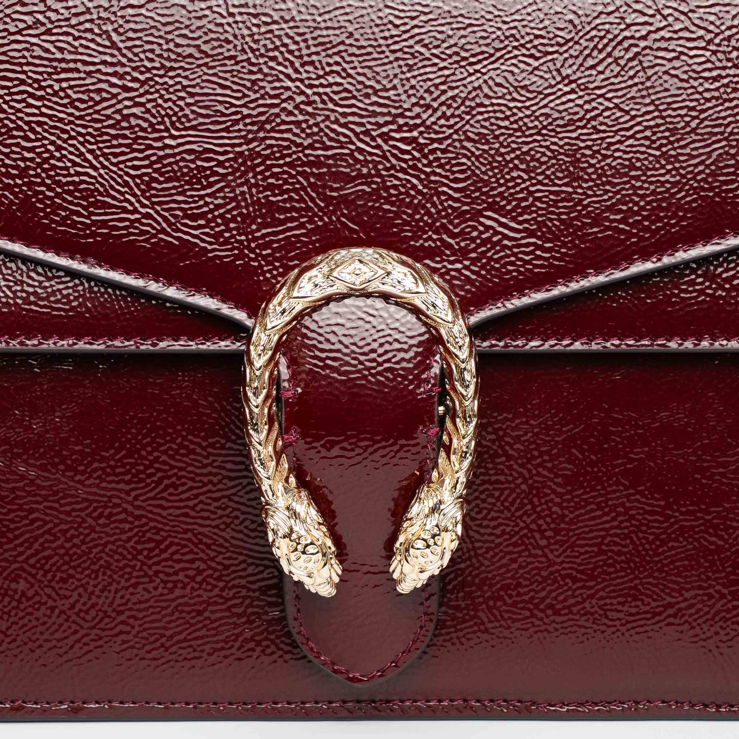 Gucci Dionysus Burgundy Patent Leather Bag