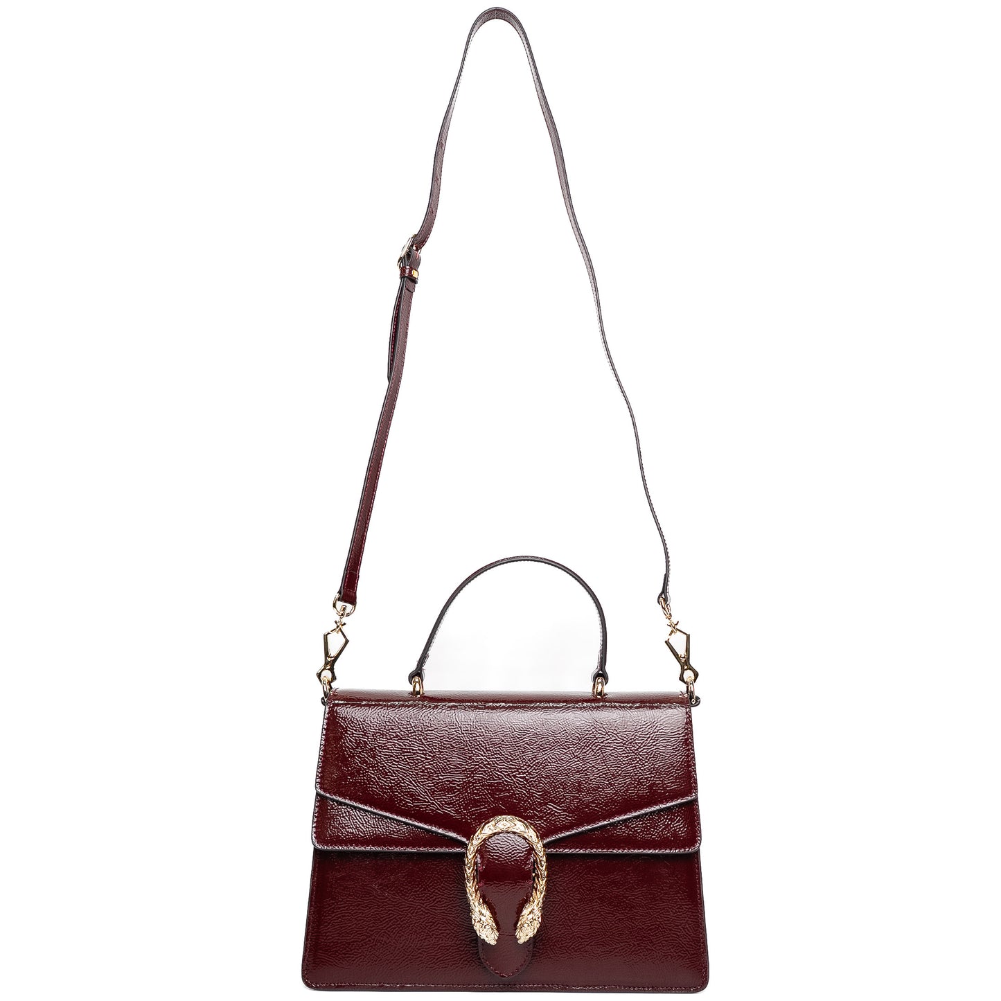 Gucci Dionysus Burgundy Patent Leather Bag