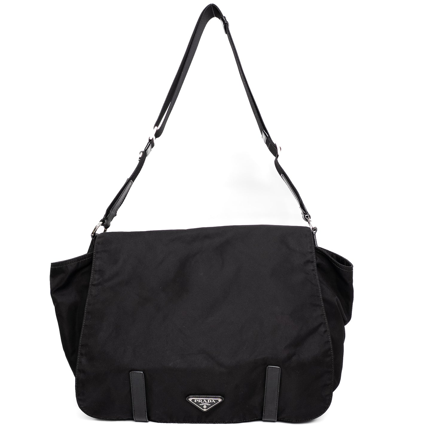 Prada Black Nylon Messenger Bag