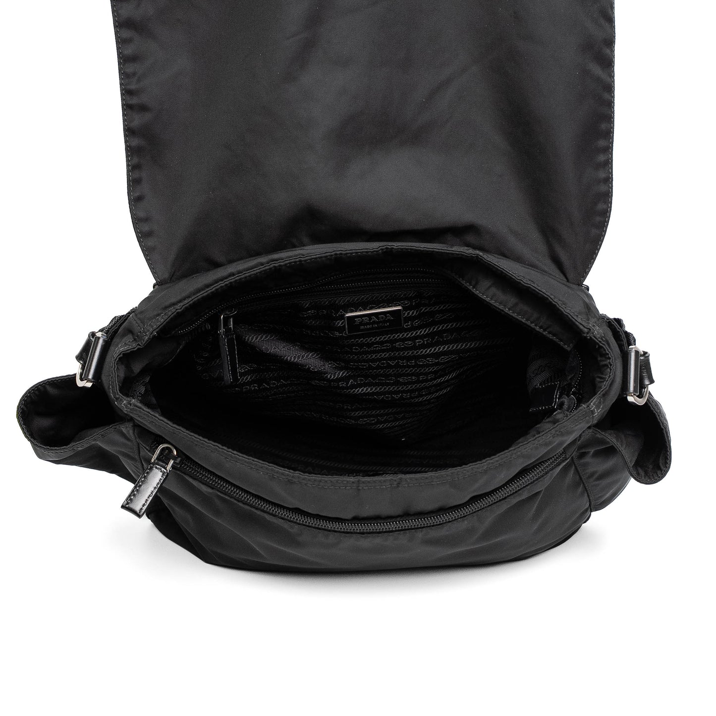 Prada Black Nylon Messenger Bag