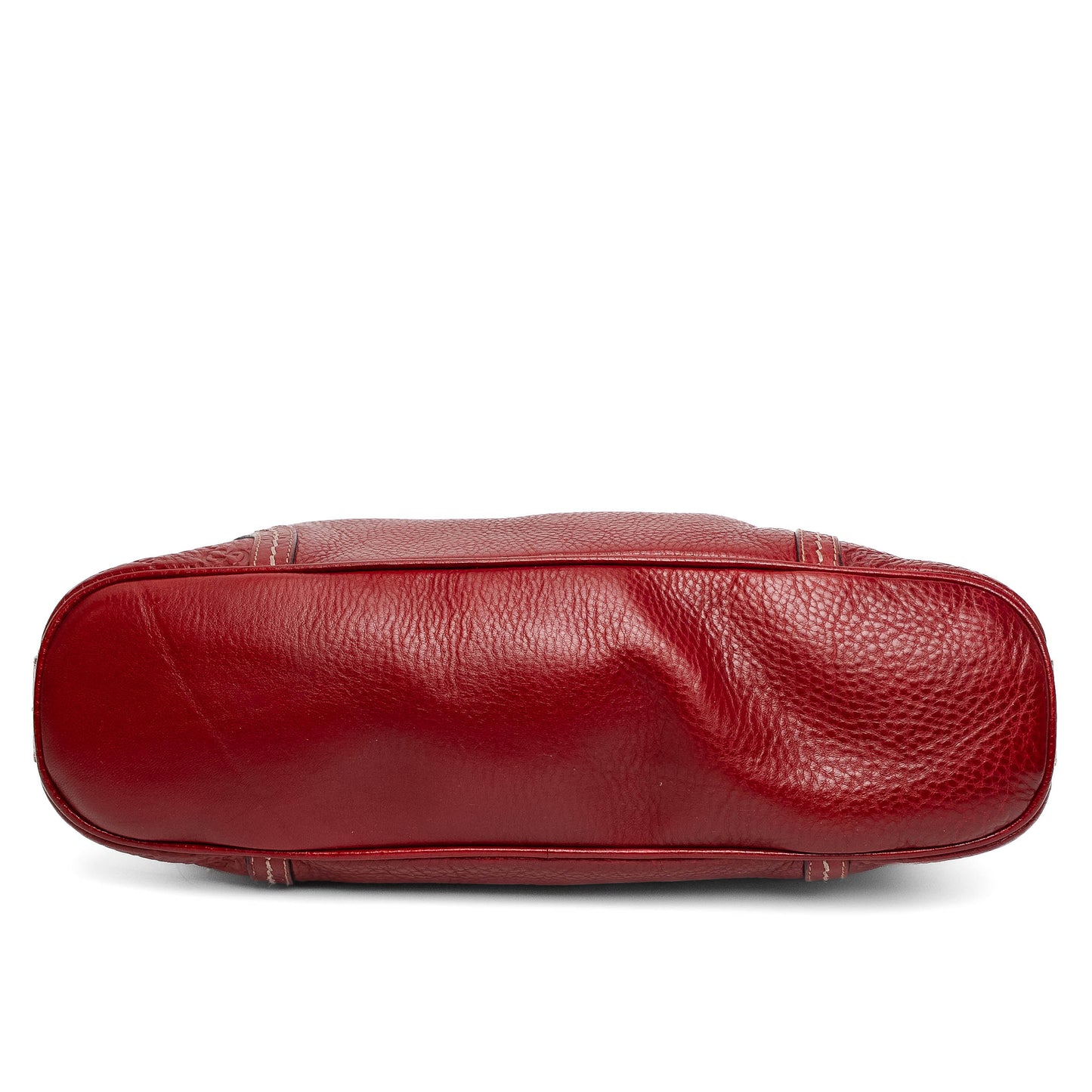 Gucci Red Guccissima Trim Hobo Bag