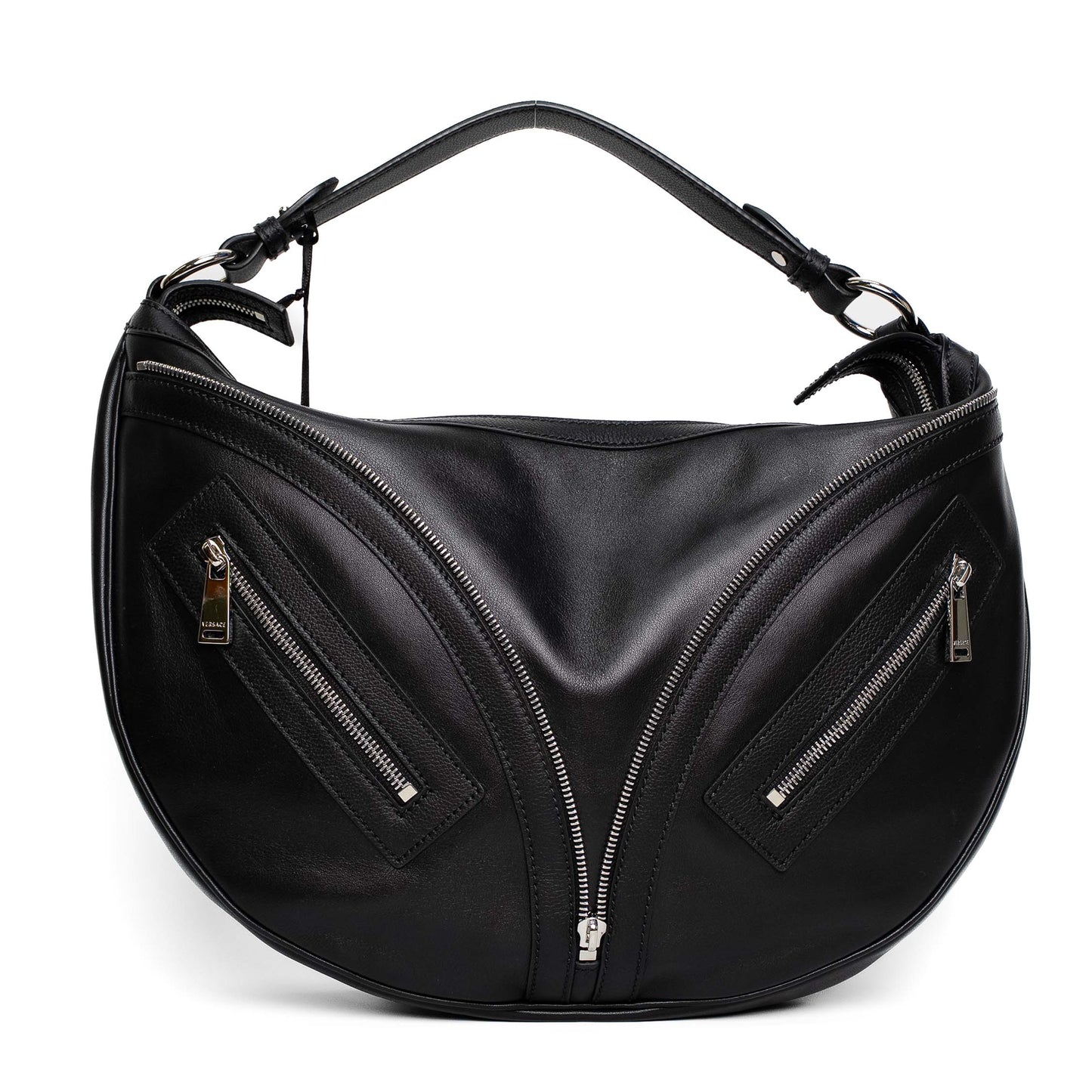 Versace Repeat Leather Small Hobo Bag