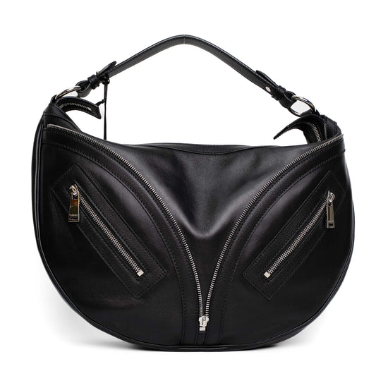 Versace Repeat Leather Small Hobo Bag