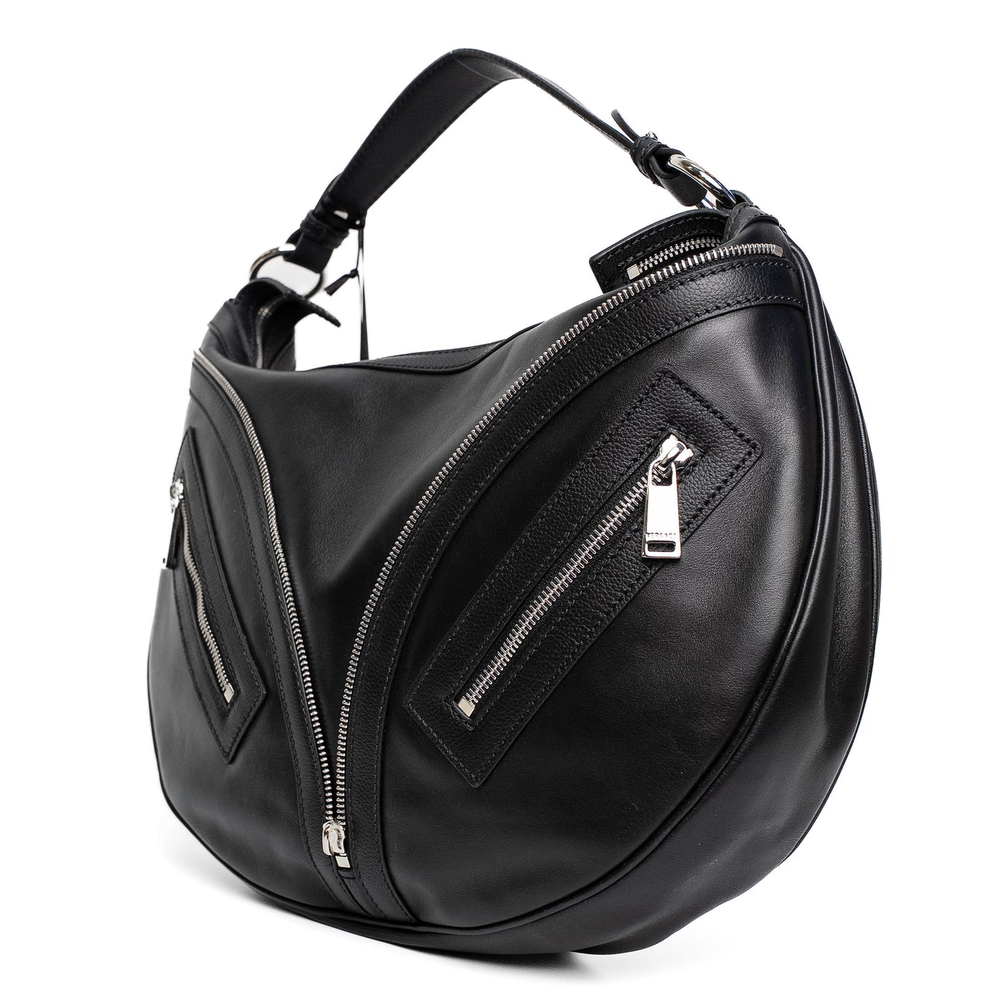 Versace Repeat Leather Small Hobo Bag