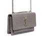 Saint Laurent Sunset Grey Croc Leather Bag