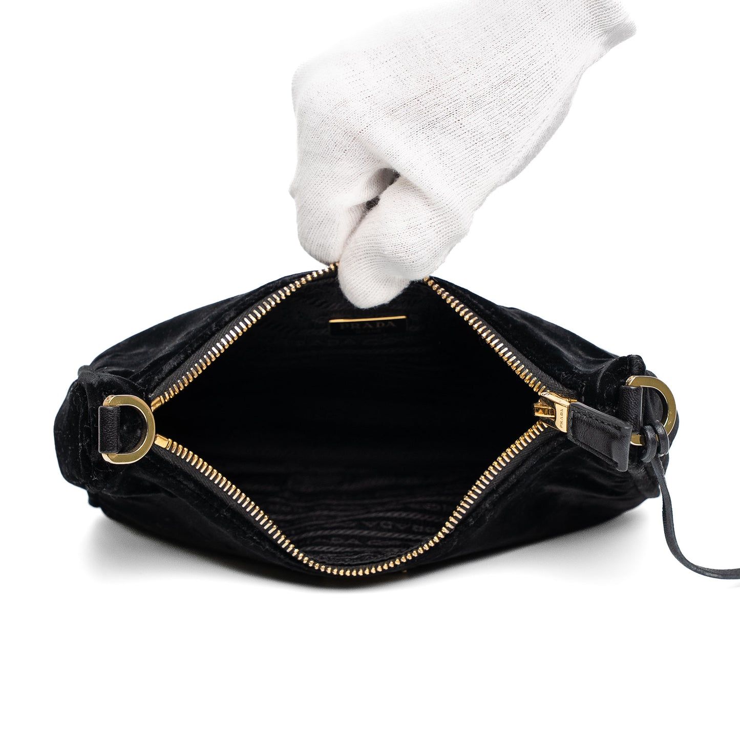 Prada Re-Edition Black Velvet Mini Bag