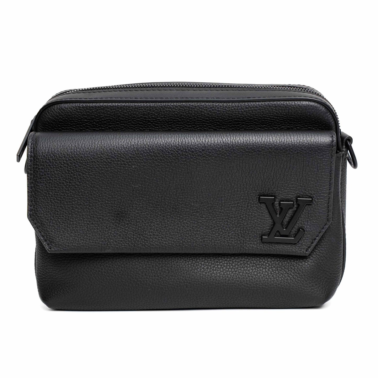 Louis Vuitton Fastline Black Leather Messenger Bag