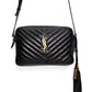 Saint Laurent Lou Black Quilted Leather Camera Bag