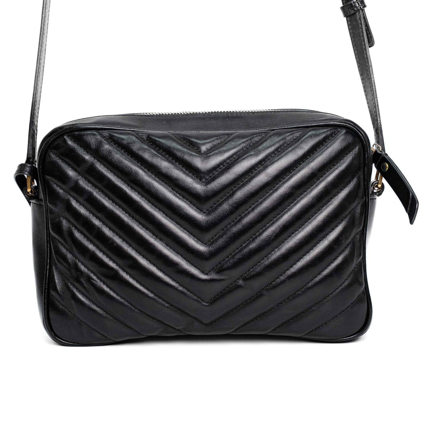 Saint Laurent Lou Black Quilted Leather Camera Bag