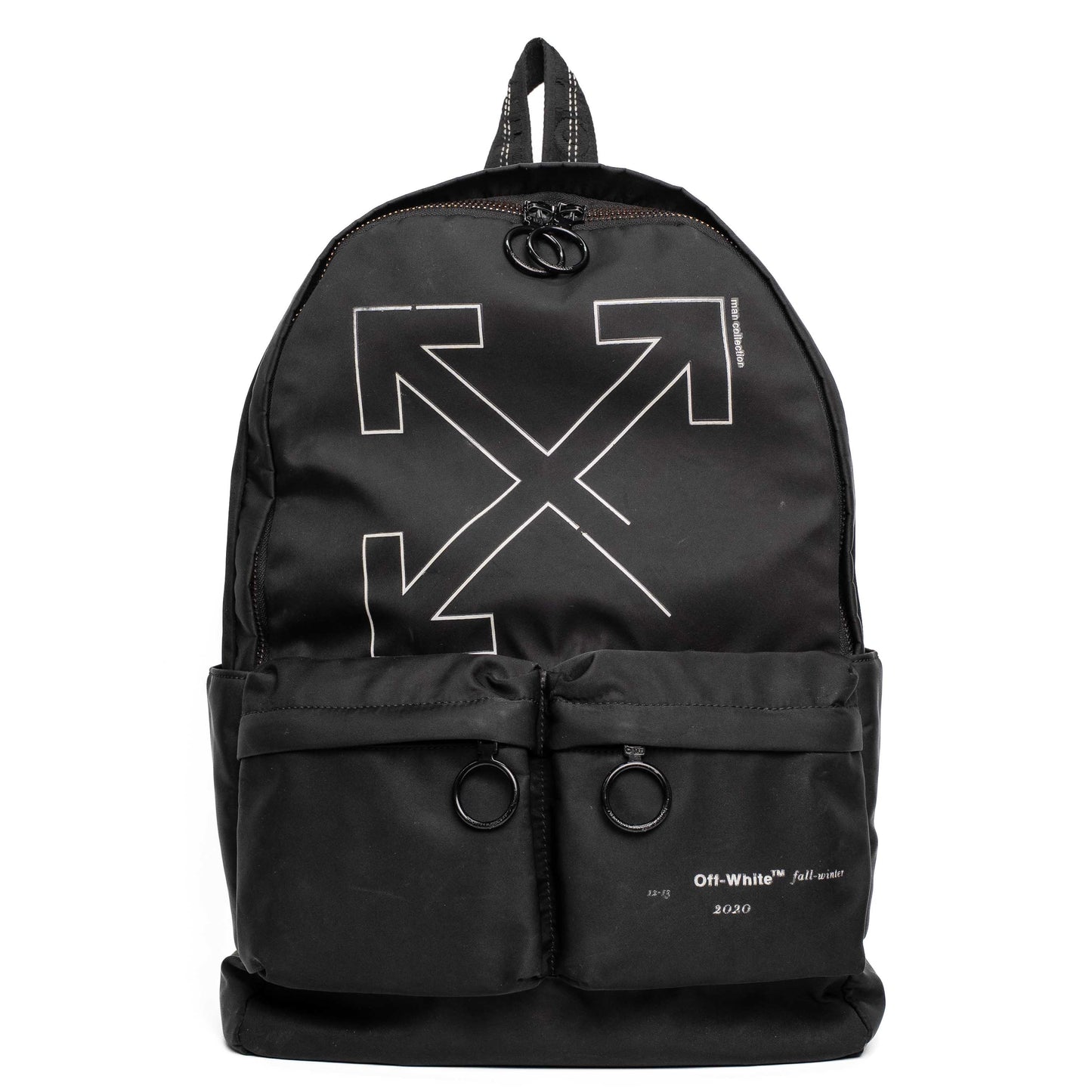 Off-White Unfinished Black Nylon Backpack