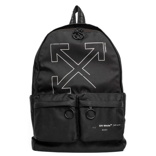 Off-White Unfinished Black Nylon Backpack