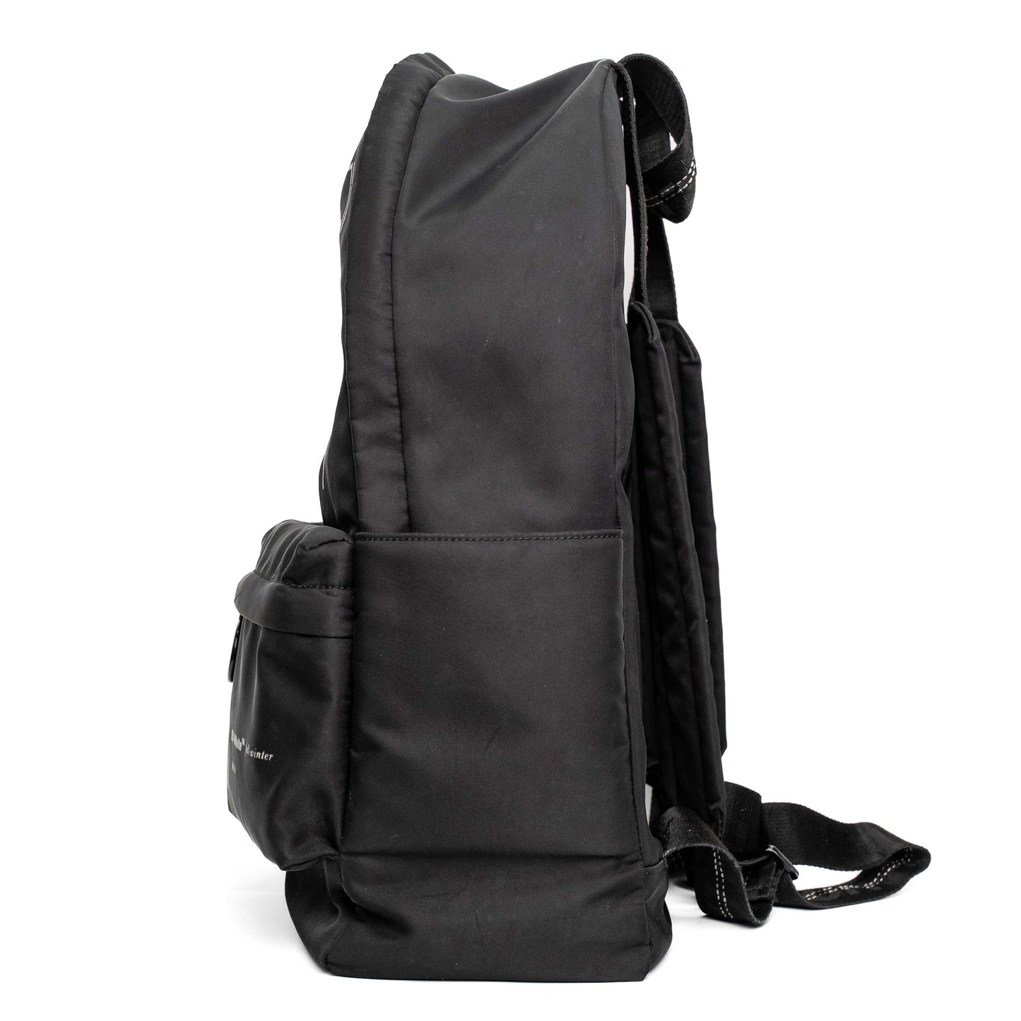 Off-White Unfinished Black Nylon Backpack