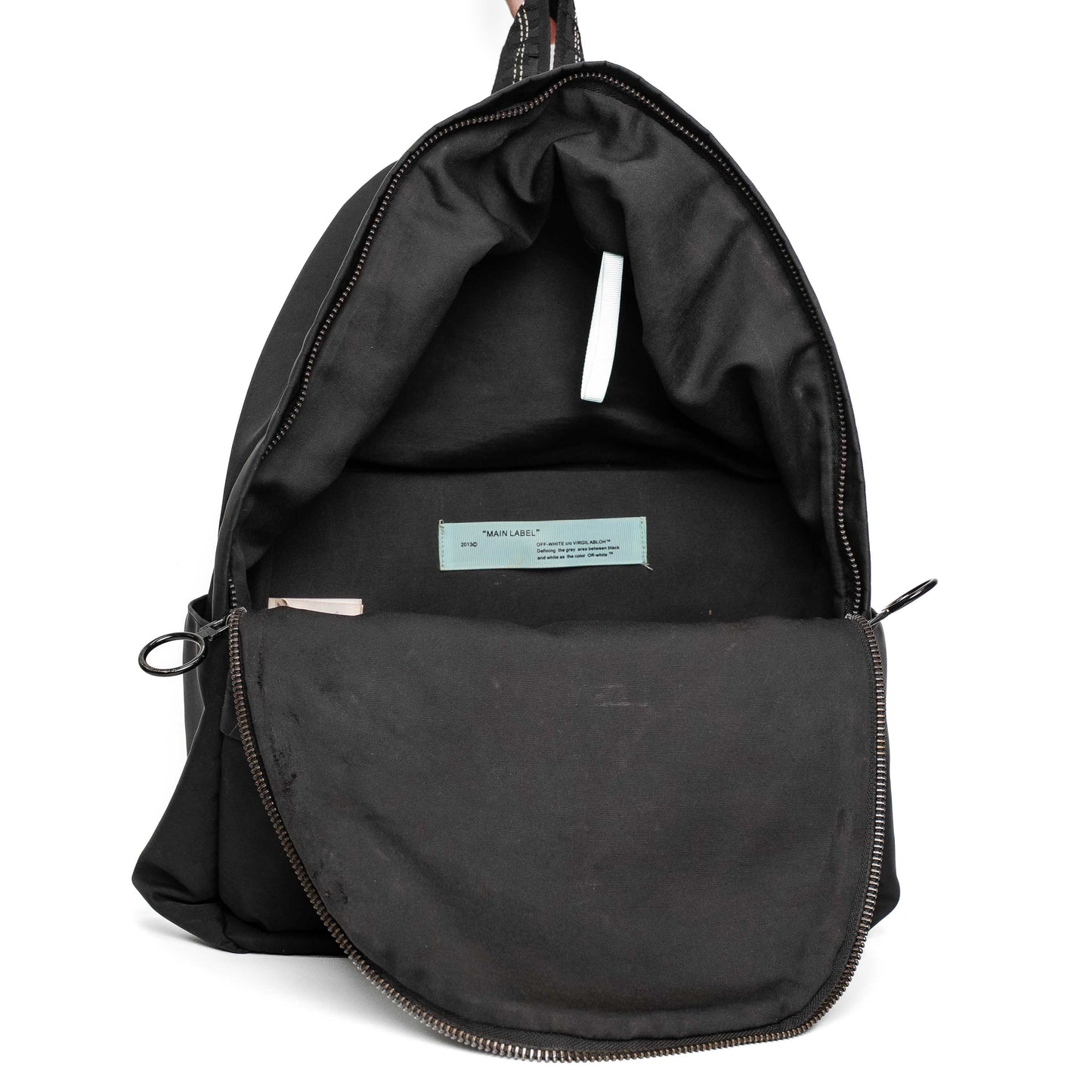 Off-White Unfinished Black Nylon Backpack