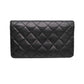 Chanel Black Quilted Lambskin Logo Wallet