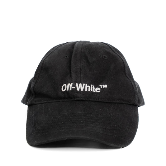 Off-White Helvetica Logo Black Cap