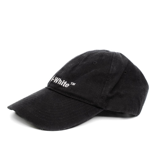 Off-White Helvetica Logo Black Cap