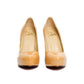 Christian Louboutin Nude Patent Platform Pumps Heels