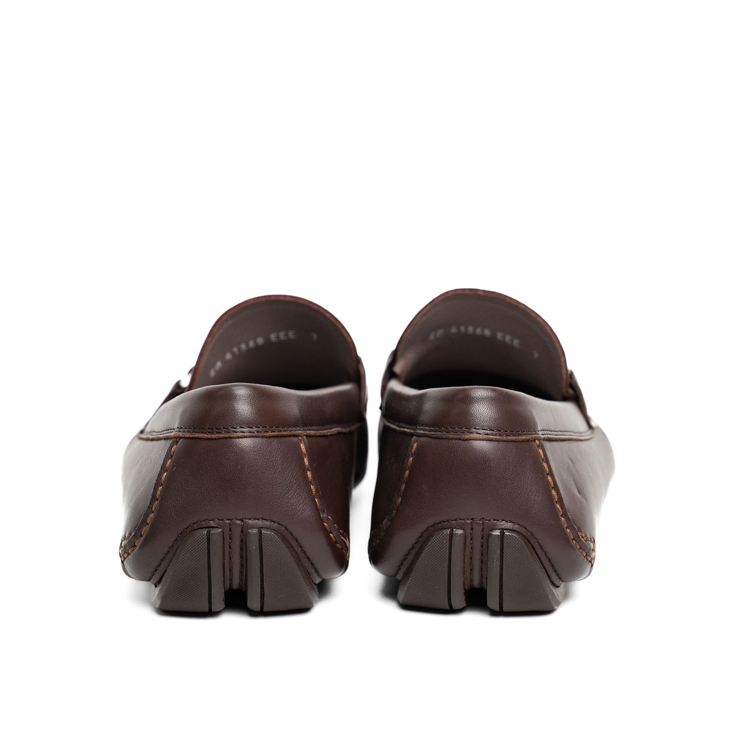Salvatore Ferragamo Sardegna Brown Leather Driving Loafers