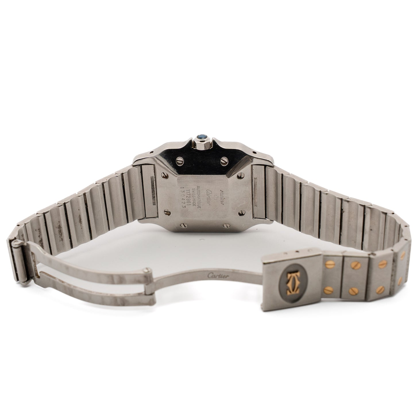 Cartier Santos Automatic Steel Gold Watch