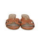 Hermès Oasis Brown Calfskin Leather Sandals