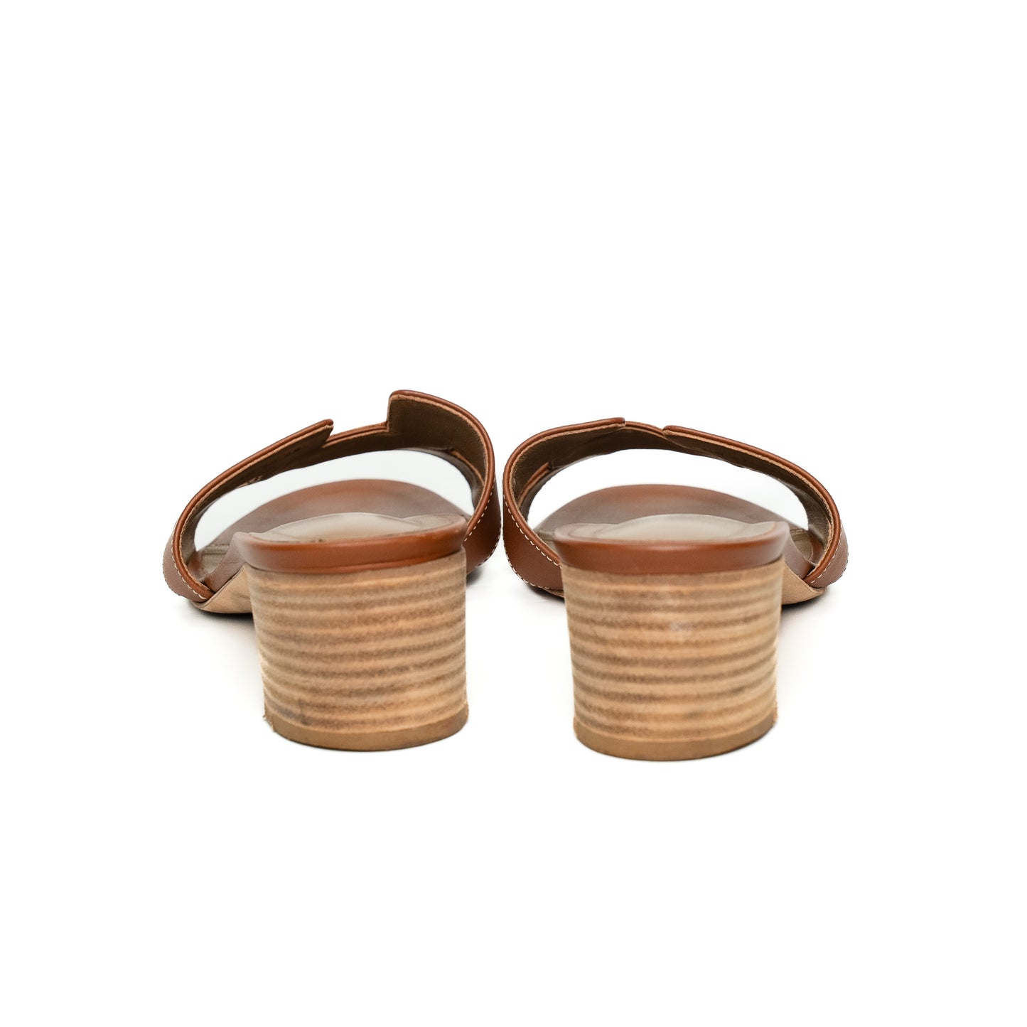 Hermès Oasis Brown Calfskin Leather Sandals