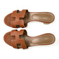 Hermès Oasis Brown Calfskin Leather Sandals