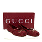 Gucci GG Jacquard Burgundy Mary Jane Flats