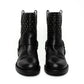 Valentino Garavani Black Leather Studded Biker Boots