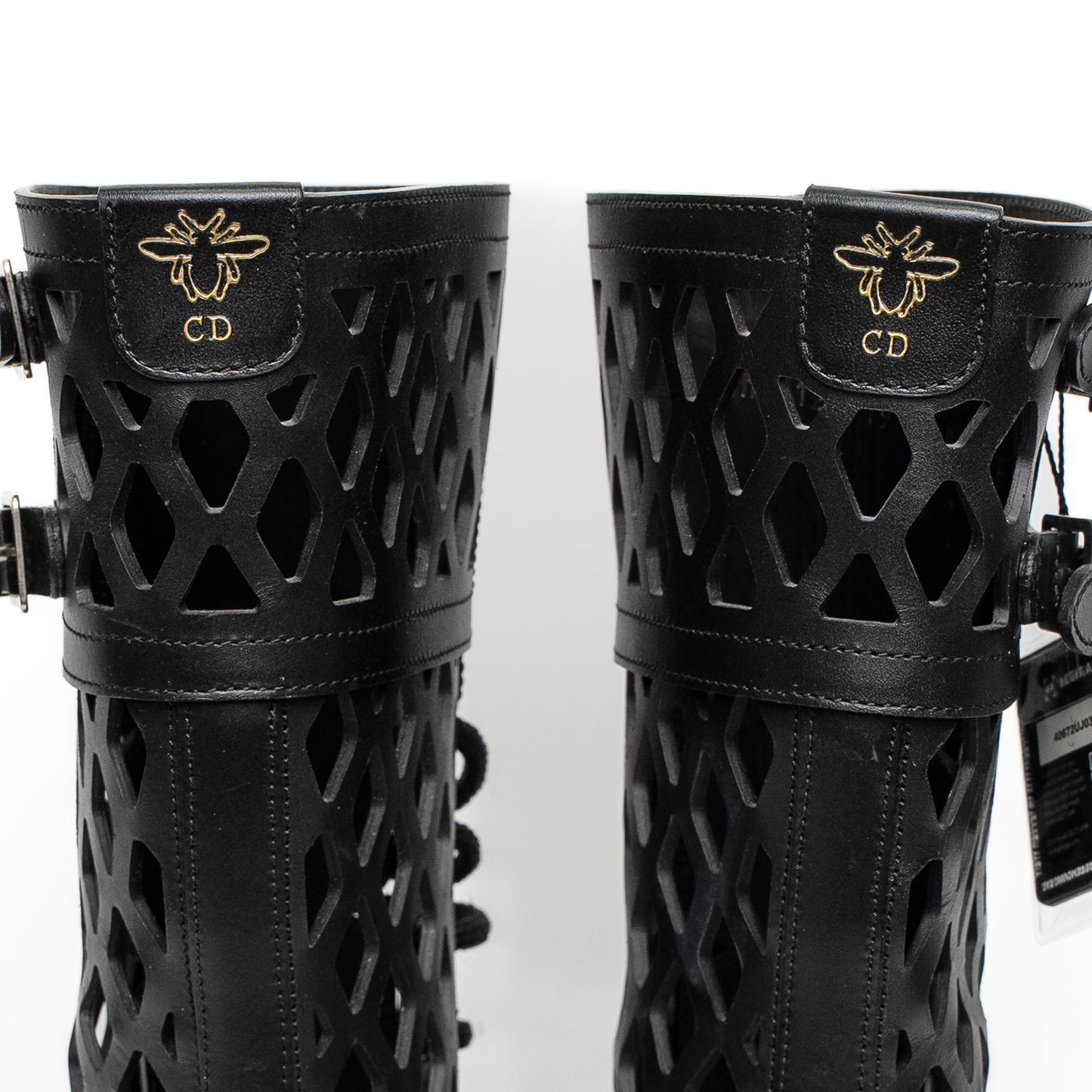Christian Dior Black Calfskin D-Combat Lace Boots