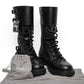 Christian Dior Black Calfskin D-Combat Lace Boots