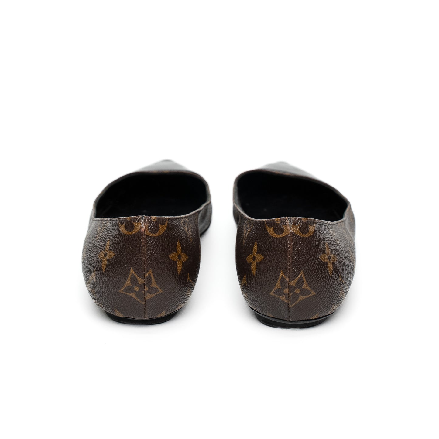 Louis Vuitton Monogram Patent Cap Toe Flats