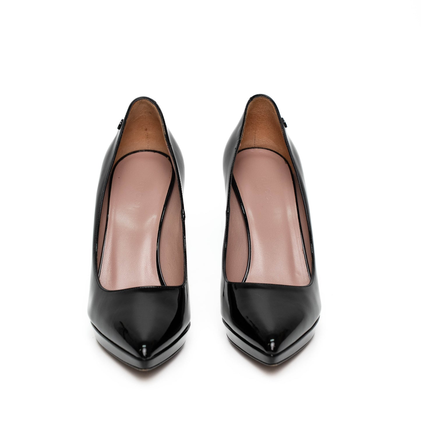 Gucci Black Patent Leather Platform Pumps Heels