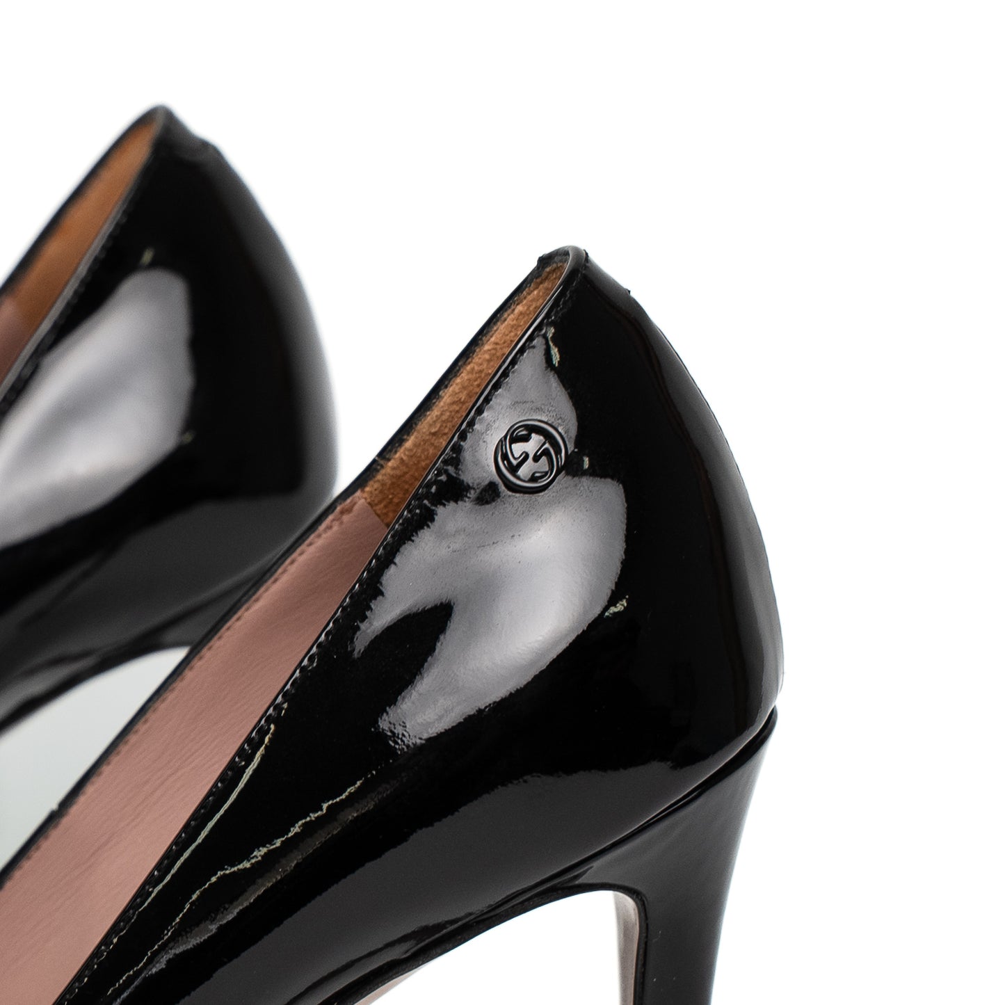 Gucci Black Patent Leather Platform Pumps Heels
