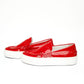 Moncler Red Patent Leather Platform Loafer Sneakers