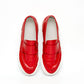 Moncler Red Patent Leather Platform Loafer Sneakers