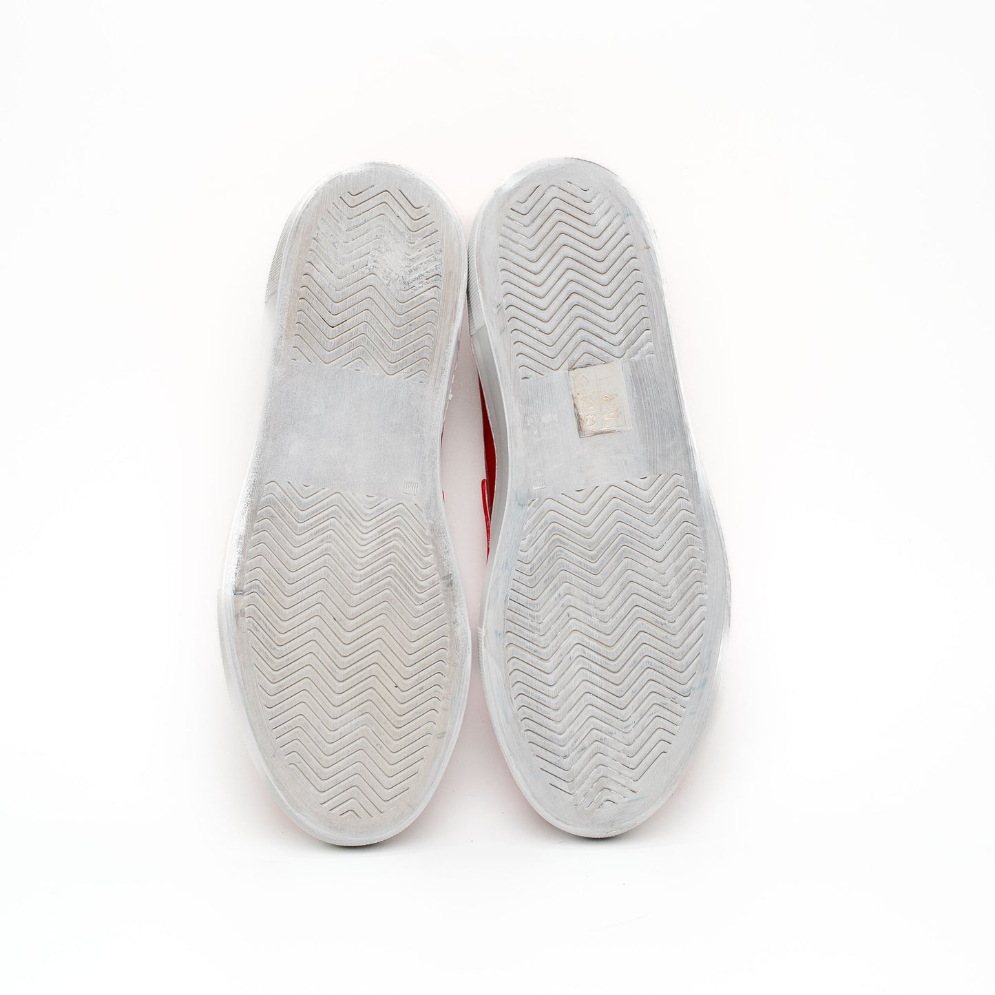 Moncler Red Patent Leather Platform Loafer Sneakers