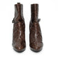Giorgio Armani Brown Ostrich Leather Ankle Boots