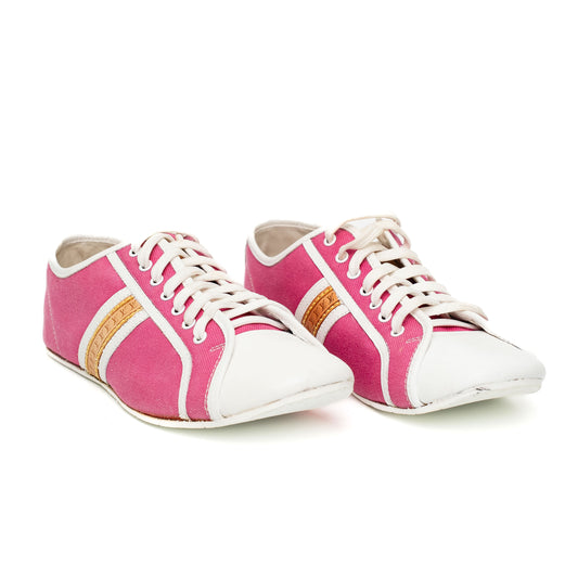 Louis Vuitton Pink Canvas Leather Low Sneakers