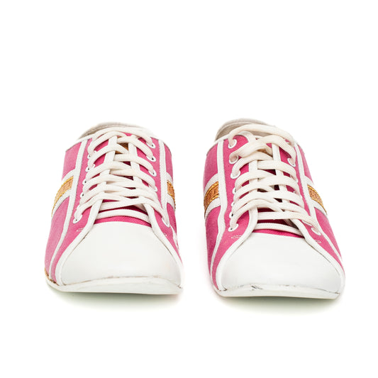 Louis Vuitton Pink Canvas Leather Low Sneakers