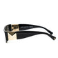 Valentino Black Rectangle Acetate Sunglasses